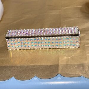 Rhinestone Beaded Rectangular Box